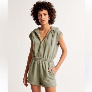 Abercrombie & Fitch Hooded Fleece Romper
